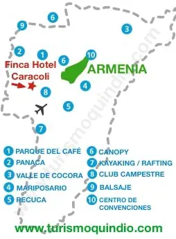 bbicacion Finca Hotel Caracoli