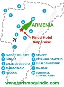 bbicacion Finca Hotel Valparaiso